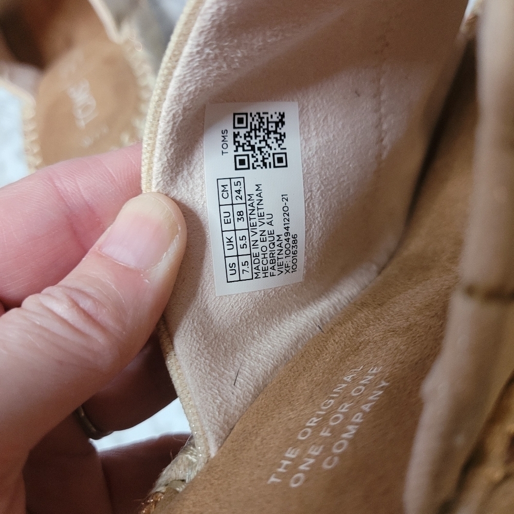 Tom's Tweed wedges size 7.5 - Picture 6 of 7